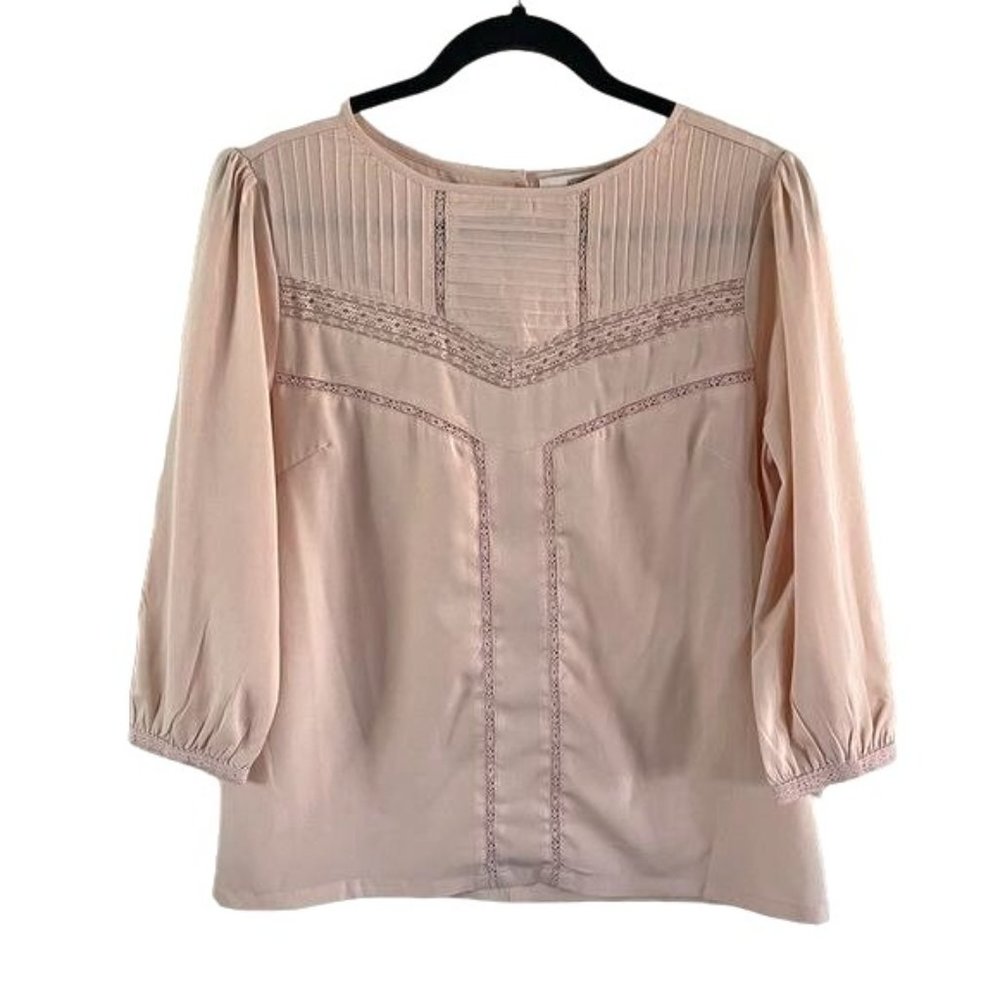 Antoinette Pink / Peach Blouse, Sz Medium